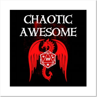 Chaotic Awesome Dragon Dice Tabletop RPG DM Gift Posters and Art